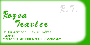 rozsa traxler business card